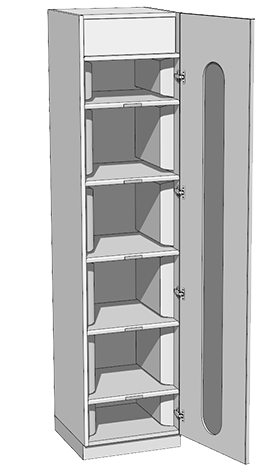 Texi dispenser cabinet open, HF model
